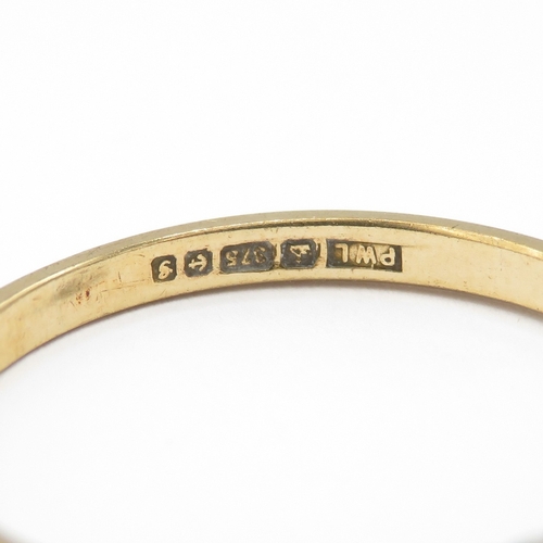 12 - 9ct Gold Birmingham 1981 Diamond and Sapphire Half Eternity Ring (2g) Size P