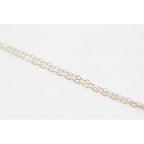 26 - 9ct gold opal pendant necklace (2.4g)