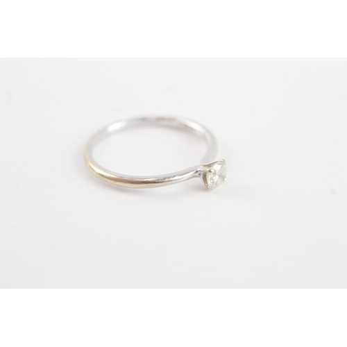 54 - 18ct white gold diamond solitaire ring (1.6g) Size L