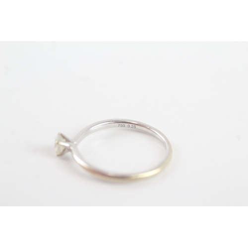 54 - 18ct white gold diamond solitaire ring (1.6g) Size L