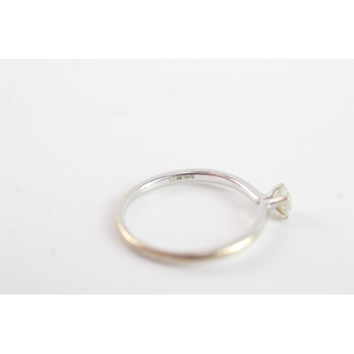 54 - 18ct white gold diamond solitaire ring (1.6g) Size L