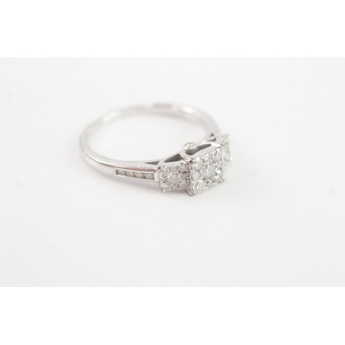 56 - 9ct gold diamond ring (2.5g) Size M