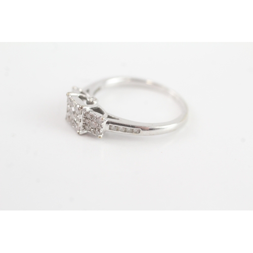56 - 9ct gold diamond ring (2.5g) Size M