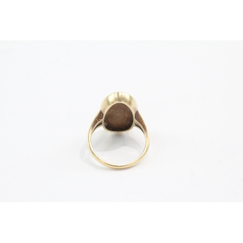 1 - 14ct gold boulder opal cocktail ring (6.3g) Size N