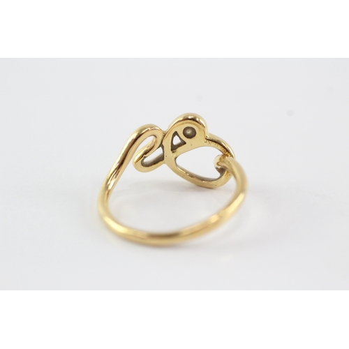 10 - 18ct gold diamond dress ring (3.1g) Size L