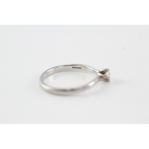 52 - 950 platinum claw set diamond solitaire ring (2.7g) Size L