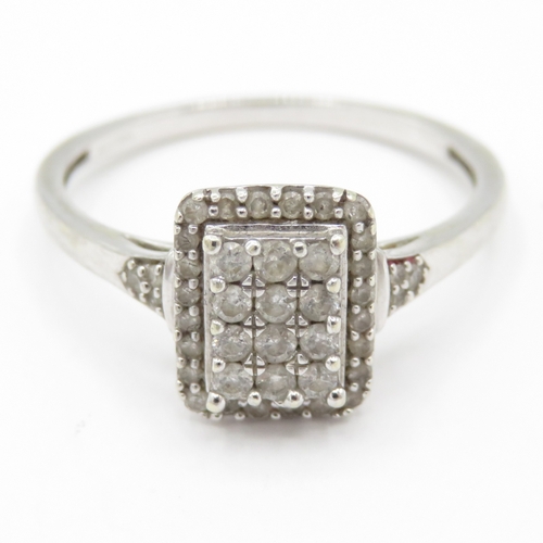 10 - 9ct White Gold Moissanite (2.8g) Size T 1/2
