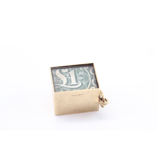 55 - 9ct gold vintage money charm (3g)