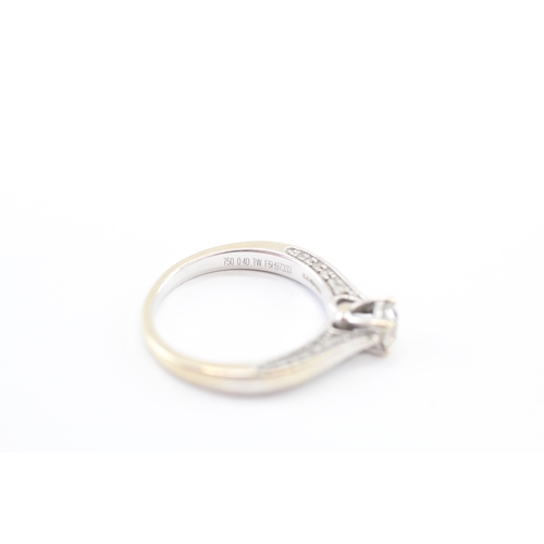 56 - 18ct gold 'FOREVER' diamond ring (3.2g) Size J