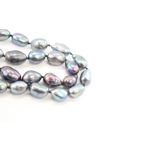 8 - 14ct gold clasp cultured pearl necklace (164.8g)