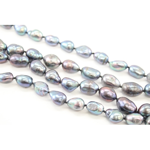 8 - 14ct gold clasp cultured pearl necklace (164.8g)