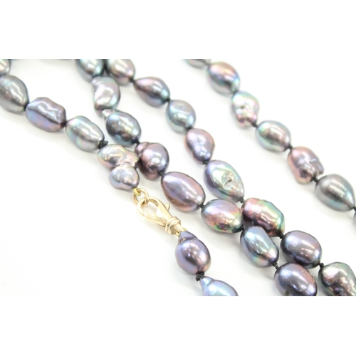 8 - 14ct gold clasp cultured pearl necklace (164.8g)