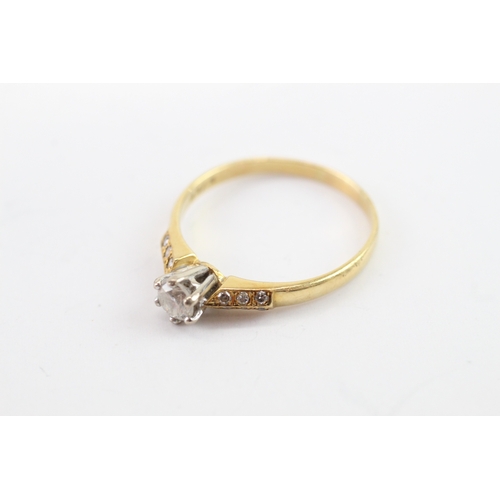 27 - 18ct gold vintage diamond engagement ring (2.8g) Size S