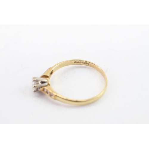 27 - 18ct gold vintage diamond engagement ring (2.8g) Size S