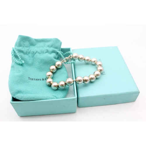 Tiffany & Co Sterling Silver Beaded Bracelet w/ Box (17g)