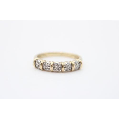 28 - 9ct gold diamond set eternity ring (2.7g) Size Q
