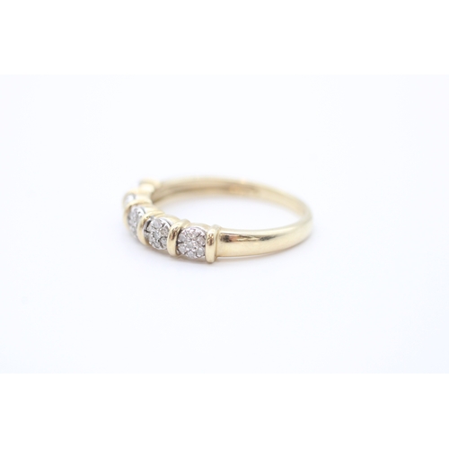 28 - 9ct gold diamond set eternity ring (2.7g) Size Q