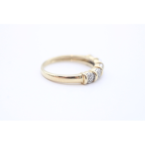 28 - 9ct gold diamond set eternity ring (2.7g) Size Q