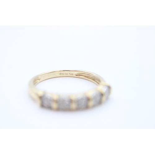 28 - 9ct gold diamond set eternity ring (2.7g) Size Q