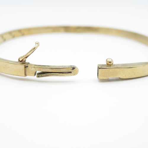 2 - 9ct gold diamond bangle Birmingham 1989 (10g)