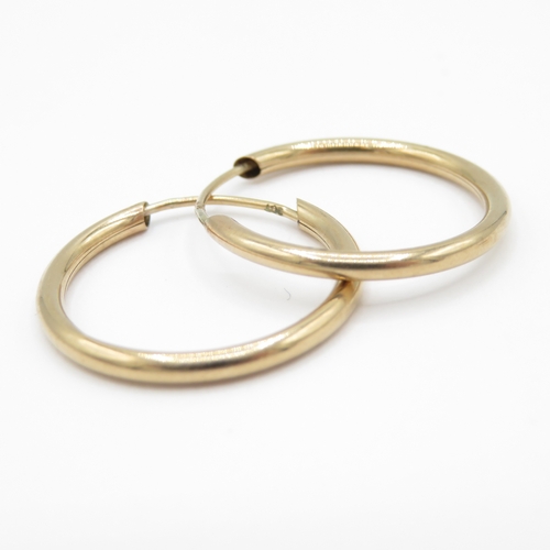 9 - 2 x 9ct gold earrings inc hoops and diopside studs (1.4g)