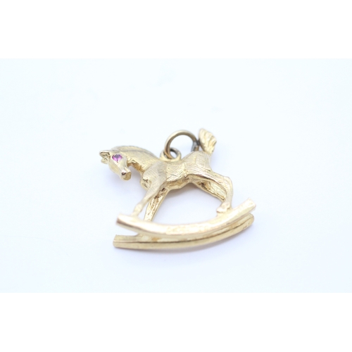 45 - 9ct gold Georg Jensen rocking horse charm (3.1g)