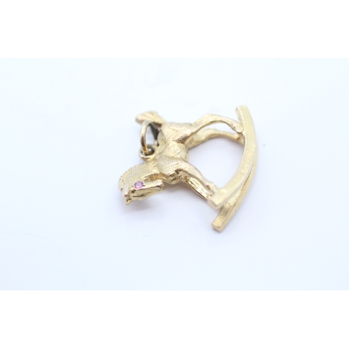 45 - 9ct gold Georg Jensen rocking horse charm (3.1g)
