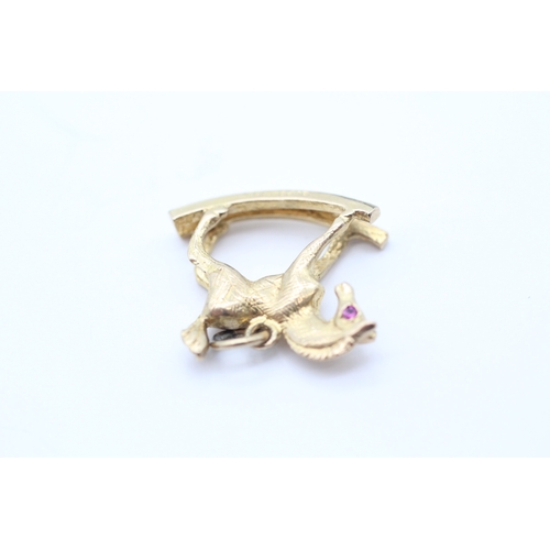 45 - 9ct gold Georg Jensen rocking horse charm (3.1g)