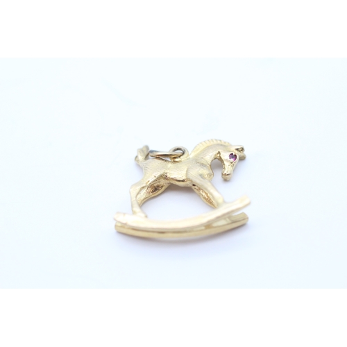 45 - 9ct gold Georg Jensen rocking horse charm (3.1g)