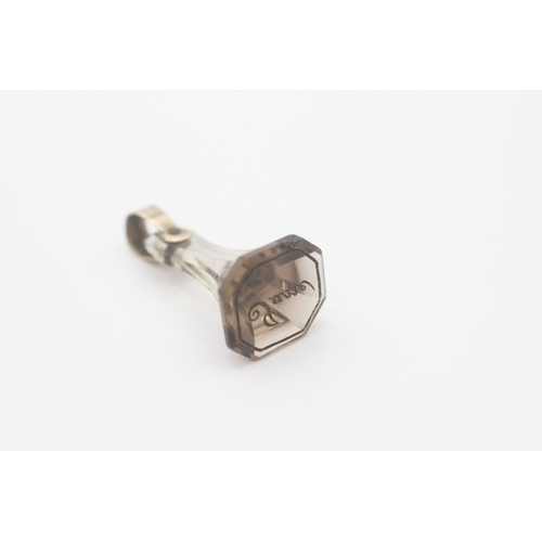 59 - Antique 9ct gold carved 