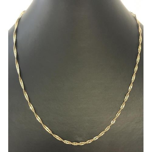 24 - A 9ct gold Singapore style chain, approx. 18
