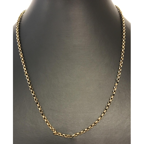 29 - A vintage gold belcher chain approx. 16