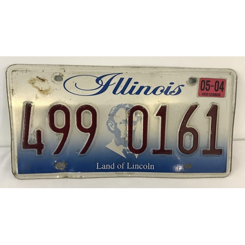 1357 - An American tin plate registration plate from Illinois.  Approx. 15.5cm x 30.5cm.