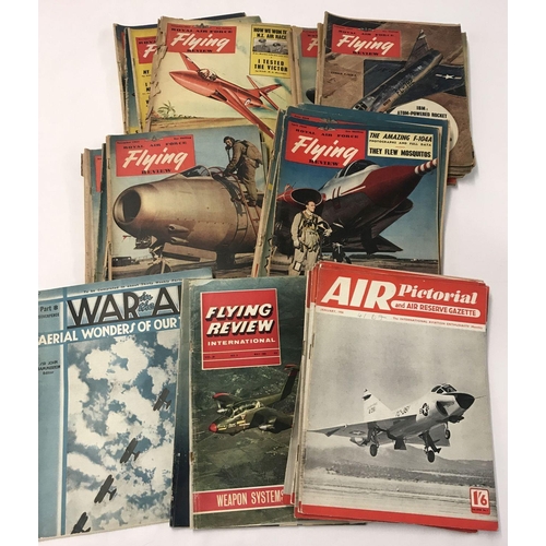 100 - 24 x RAF Flying Review magazines 1953-56. Together with 9 x Air Pictorial & Air Reserve Gazettes 195... 