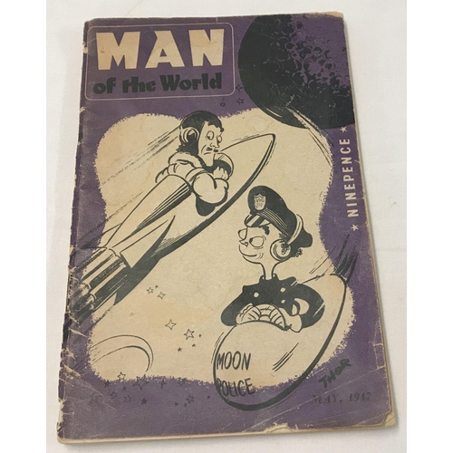 101 - 'Man of the World (inc. Airmen)' May 1947 pocket sized magazine. To include cartoons, nude, and arti... 