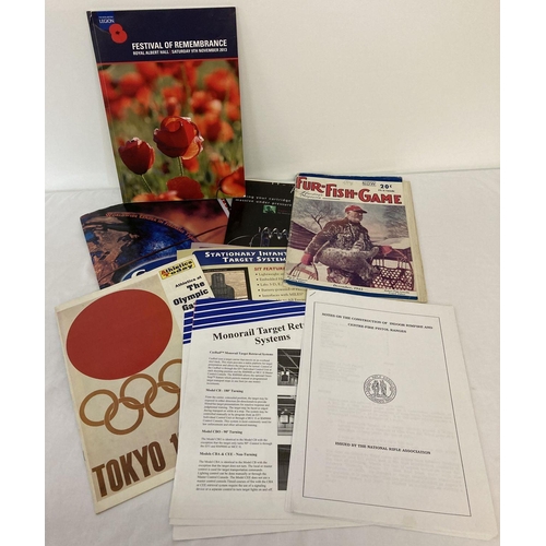 93 - A collection of gun related leaflets and booklets. To include 