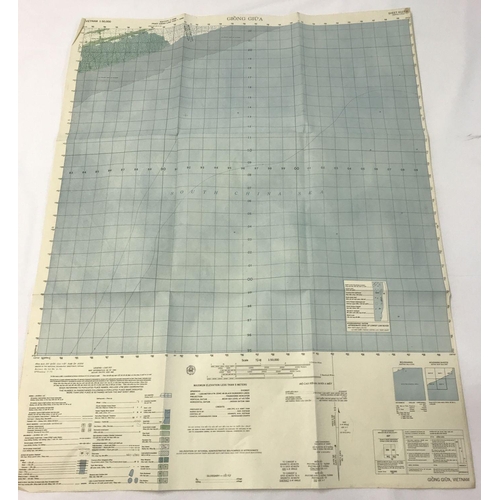 99 - A Vietnam war style military map of the Giong Giua province. 1:50,000 scale. Approx. 73 x 57 cm.