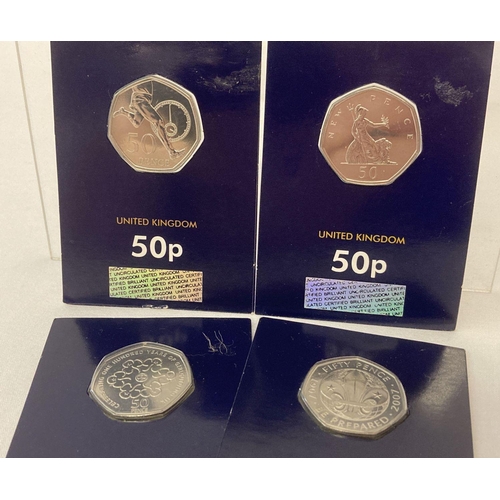 10 - 4 Change Checker 2019 issue, sealed and uncirculated 50p coins. Comprising: 100 years of Scouting, 1... 