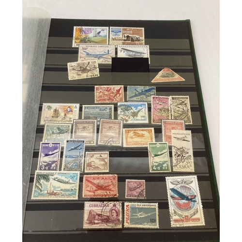 123 - A Lighthouse stamp album containing world stamps depicting aircraft, to include DC3 and Concorde. In... 