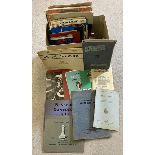 272 - A box of vintage magazines, brochures & pamphlets relating to engineering & construction tools. To i... 