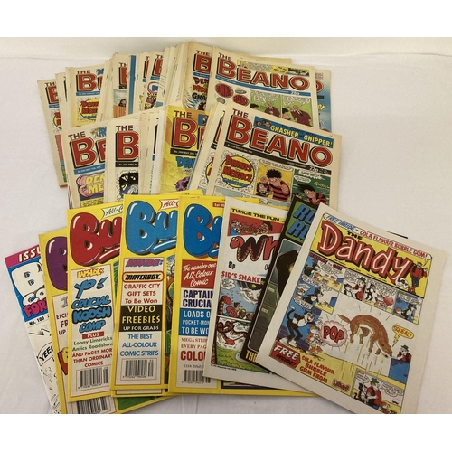 304 - 56 vintage issues of The Beano comic, dating from the 1980's and 90's. Together with a small collect... 