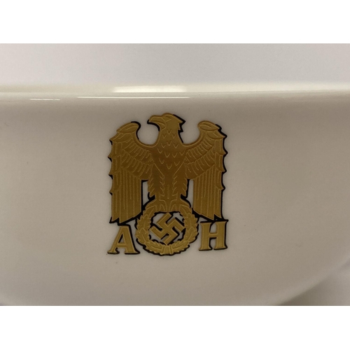 201 - Adolf Hitlers Dinner Service (one piece) - An Allach Porcelain Soup Bowl. Decorated with gilt Third... 