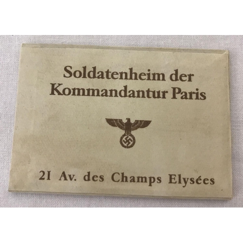 232 - A German WWII style Officers mirror and comb set with accompanying paper packet.   Packet approx. 10... 