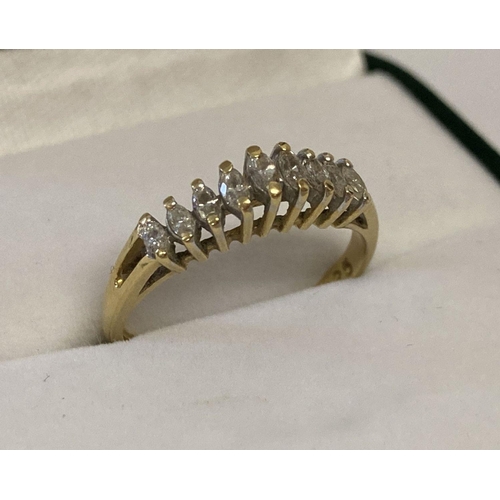 8 - An 18ct gold and diamond cathedral design dress ring. Total diamonds .25ct.  Full hallmarks and diam... 