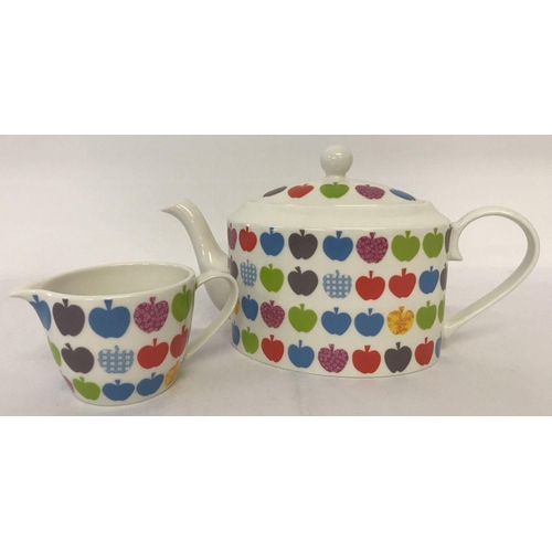 1236 - Brand New, Whittard of Chelsea, ex stock teapot and milk jug in matching 