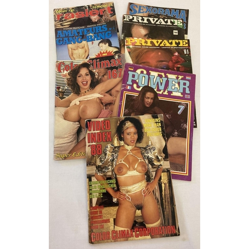 1363 - 8 smaller sized adult erotic magazines.  To include: Private, Sexorama, Sex Power and Colour Climax ... 