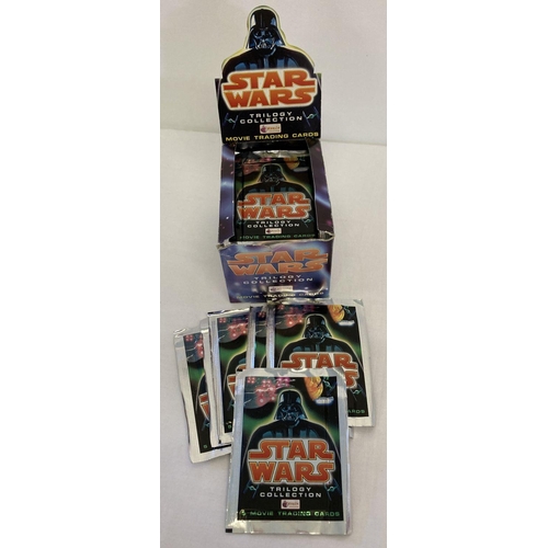 20 - A full box of 50 unopened packs of Star Wars Trilogy Collection movie trading cards from Merlin.  Bo... 