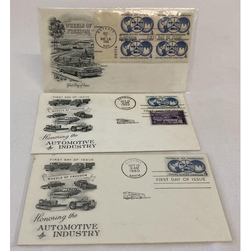 128 - 3 x 1960 American first day covers from the 