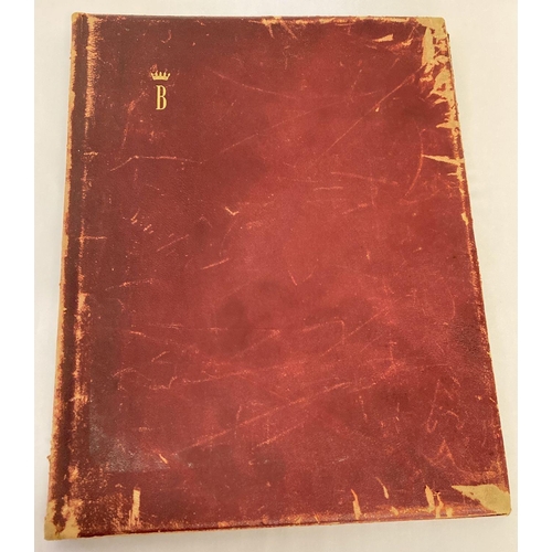 258 - 'Some Account of the Family of Lowe' leather bound edition, Dresden 1896.  Burgundy leather has some... 