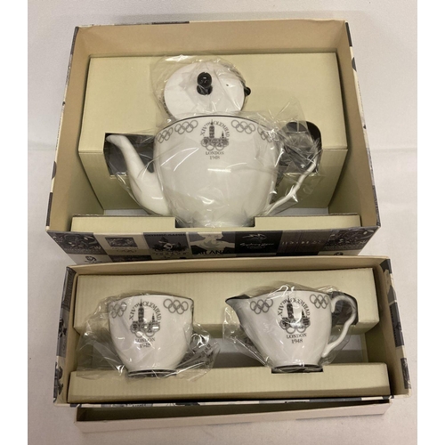1154 - A boxed The Olympic Museum London 2012 Collection teapot by Wedgwood.  Together with a boxed The Oly... 